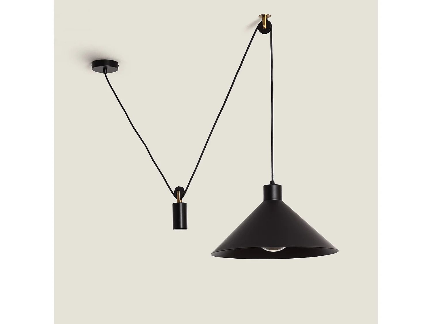 Suspension Métal Aleya Noir