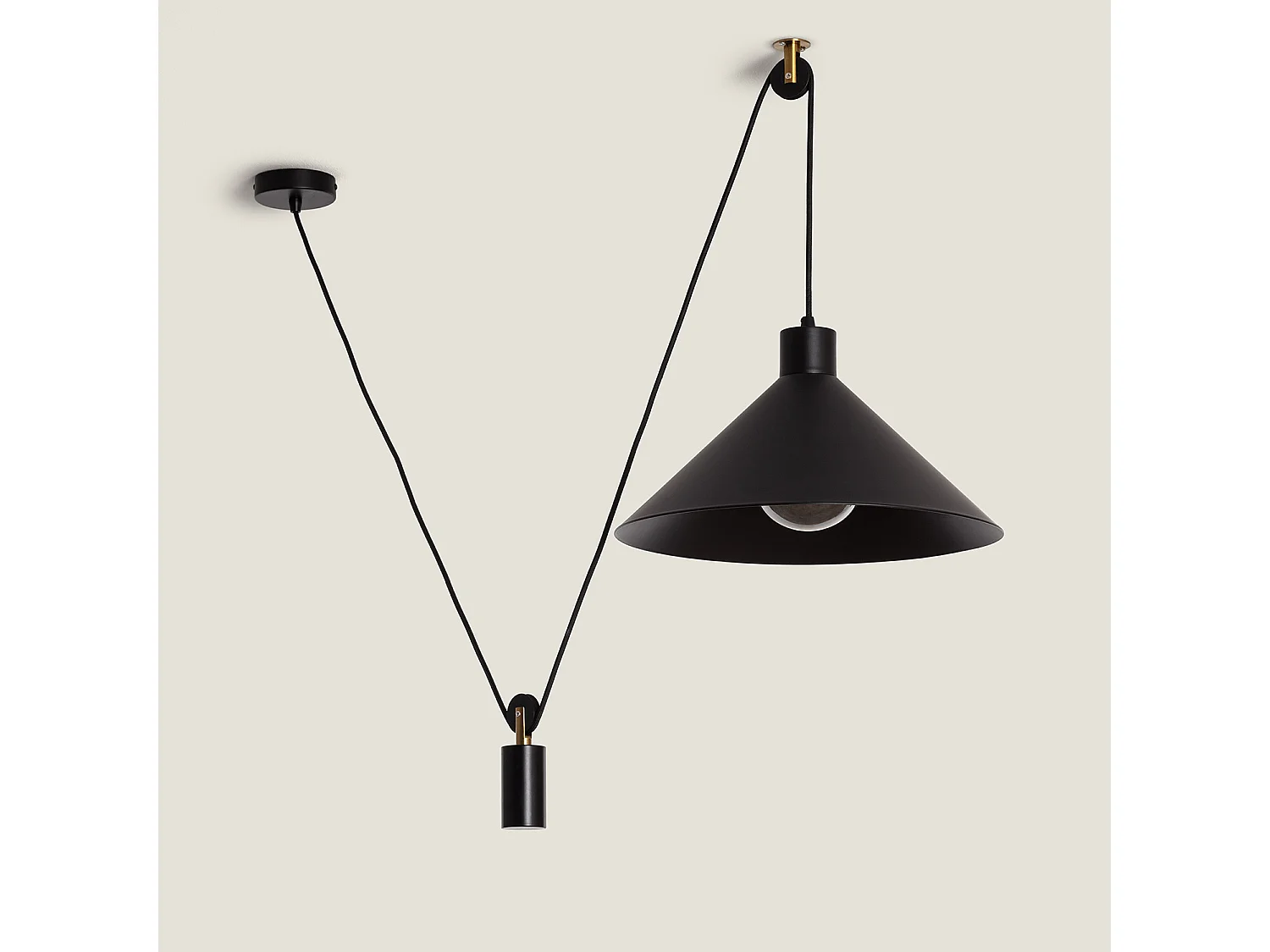 Suspension Métal Aleya Noir