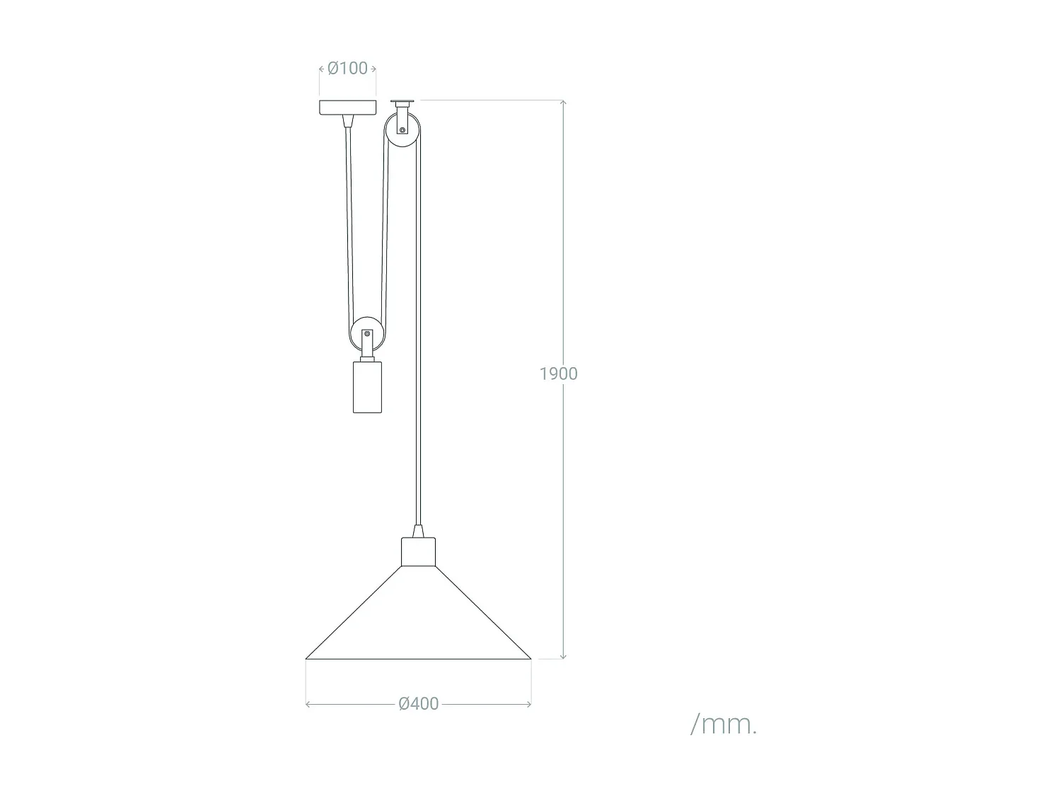 Suspension Métal Aleya Noir