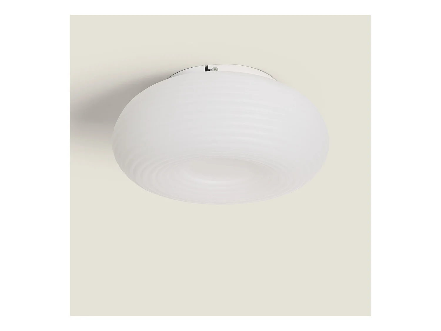 Plafonnier LED 24W Rond Métal Ø350 mm Junai  Blanc
