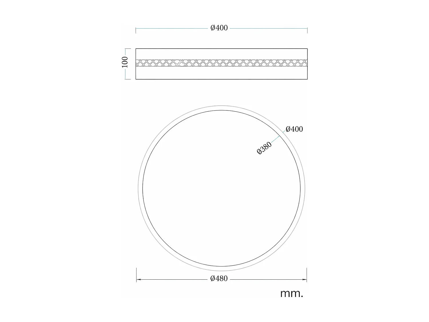 Plafoniera LED 30W Metallo Walital S Bianco Opaco