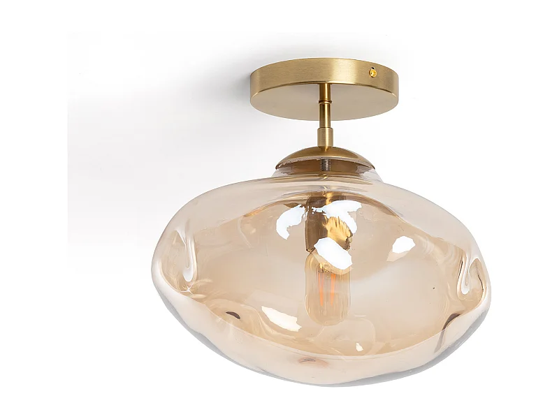 Lampada da Soffitto Metallo e Vetro Halych Ambra