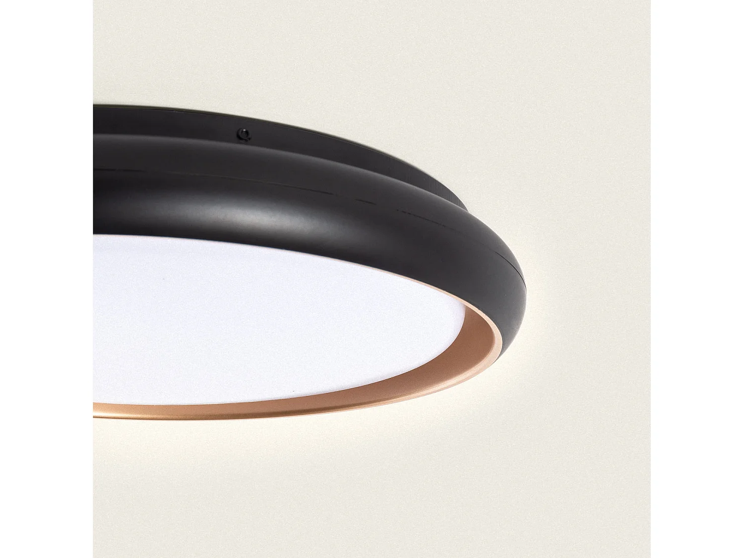 Plafonnier LED 28W Rond Ø410 mm CCT Sélectionnable Rayan Noir