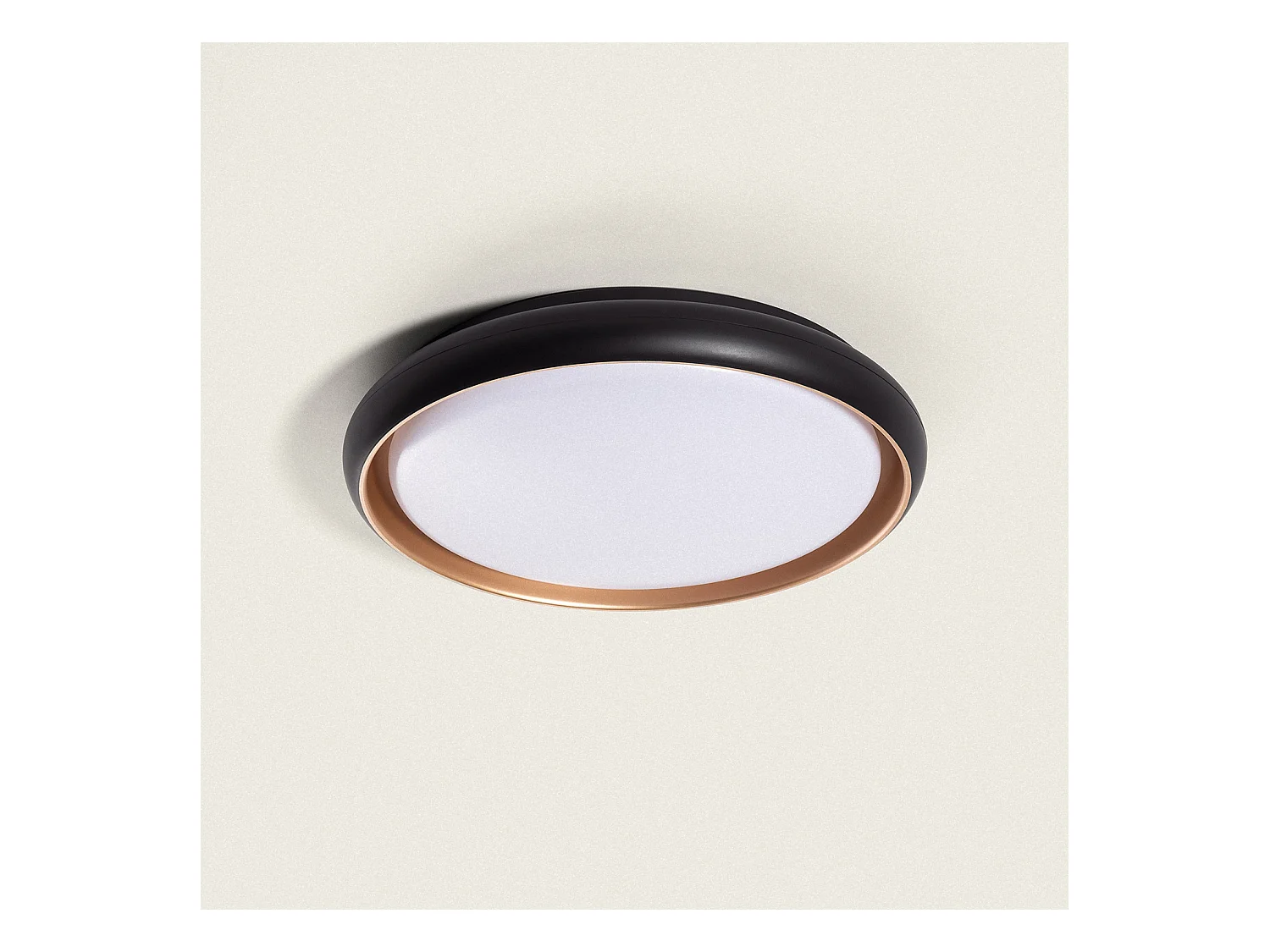 Plafoniera LED 28W Circolare Ø410 mm CCT Selezionabile Rayan Nero