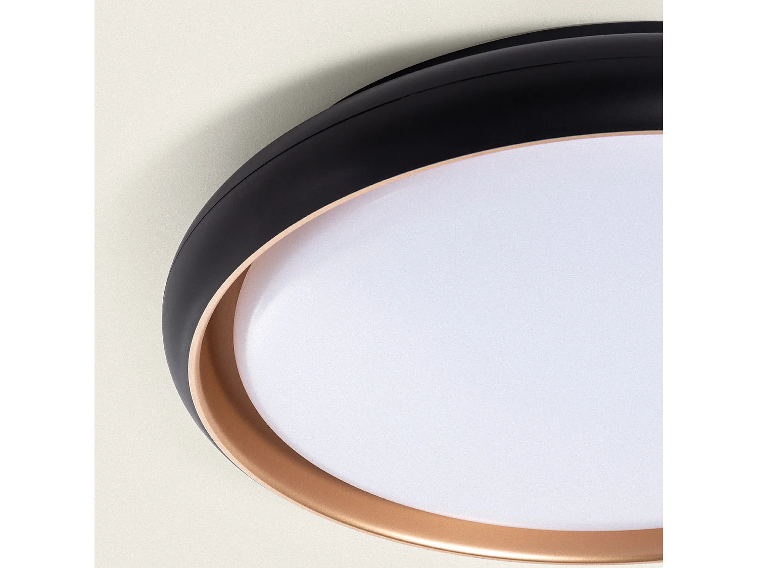 Plafonnier LED 28W Rond Ø410 mm CCT Sélectionnable Rayan Noir