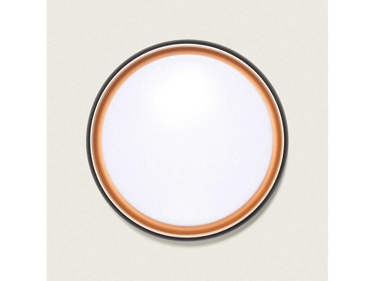 Plafonnier LED 28W Rond Ø410 mm CCT Sélectionnable Rayan Noir