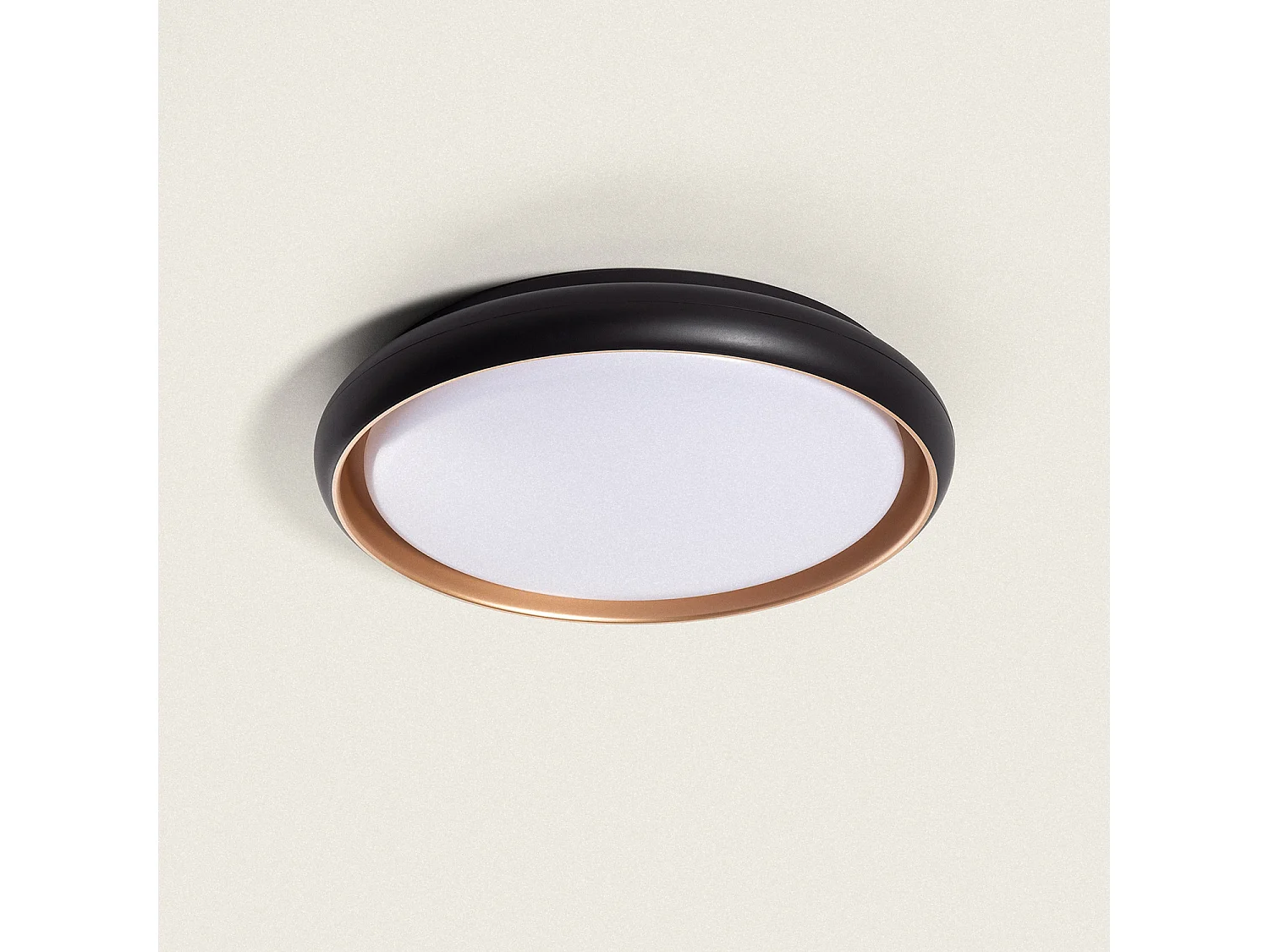 Plafoniera LED 28W Circolare Ø410 mm CCT Selezionabile Rayan Nero