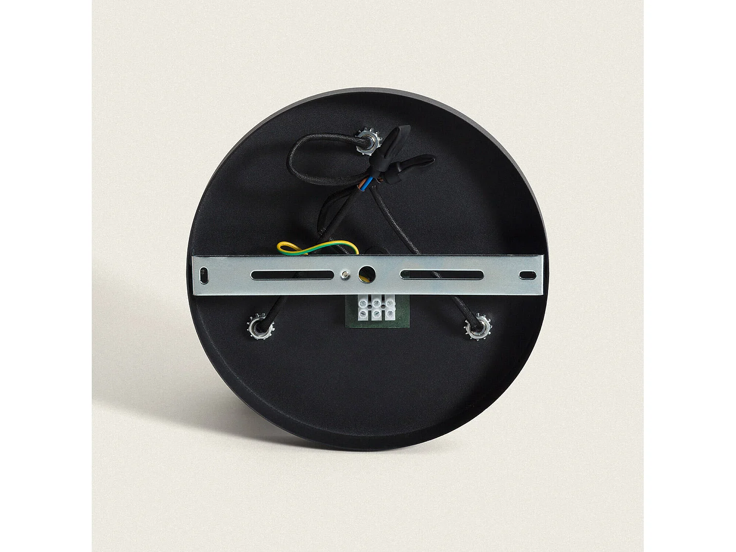 Lámpara de Techo Circular Orientable Aluminio 3 Focos Caleb Negro