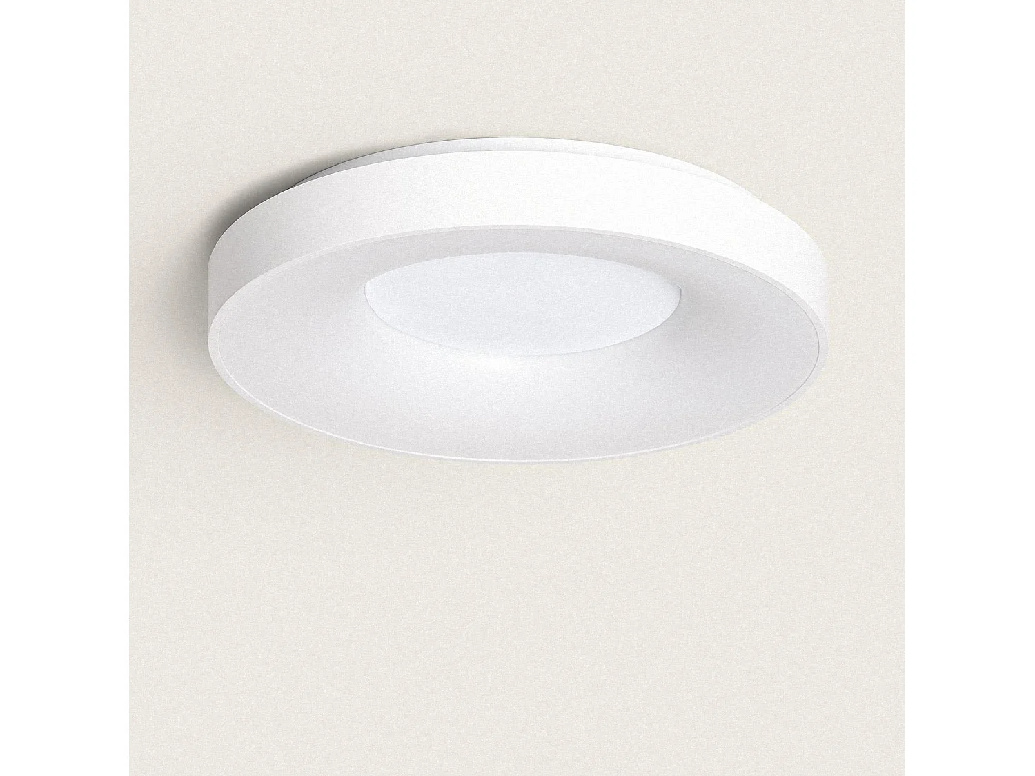 Plafonnier LED 24W Rond Métal CCT Sélectionnable Bill Blanc