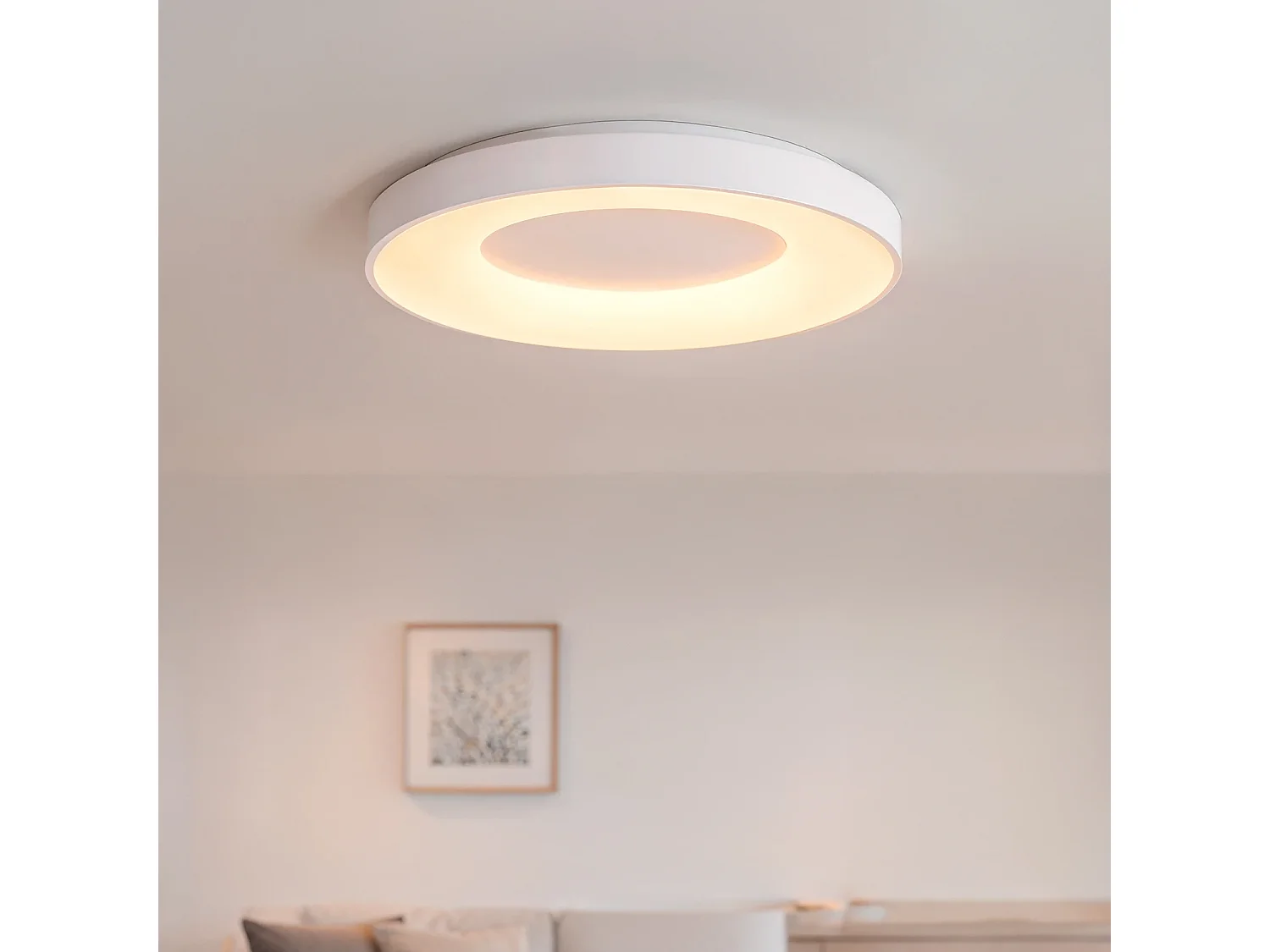 Plafoniera LED 24W Circolare Metallo CCT Selezionabile Bill Bianco