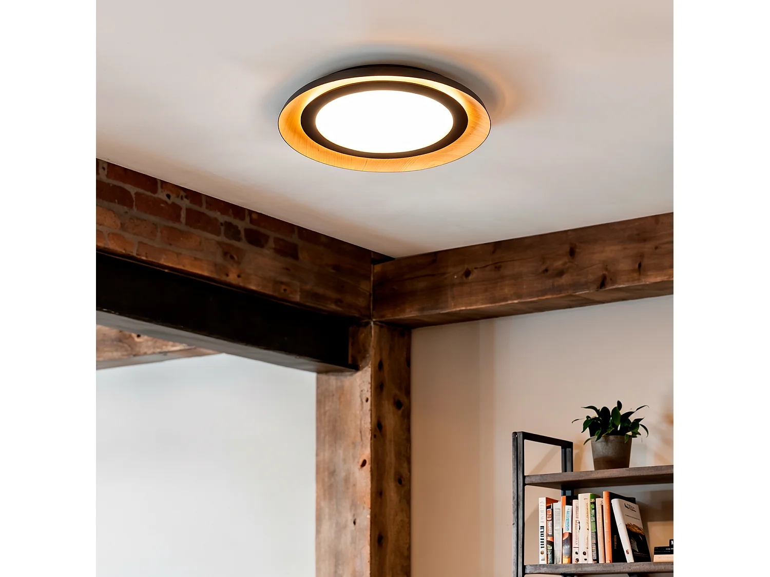 Plafoniera LED da 30 W in Acciaio Garter Nero Opaco