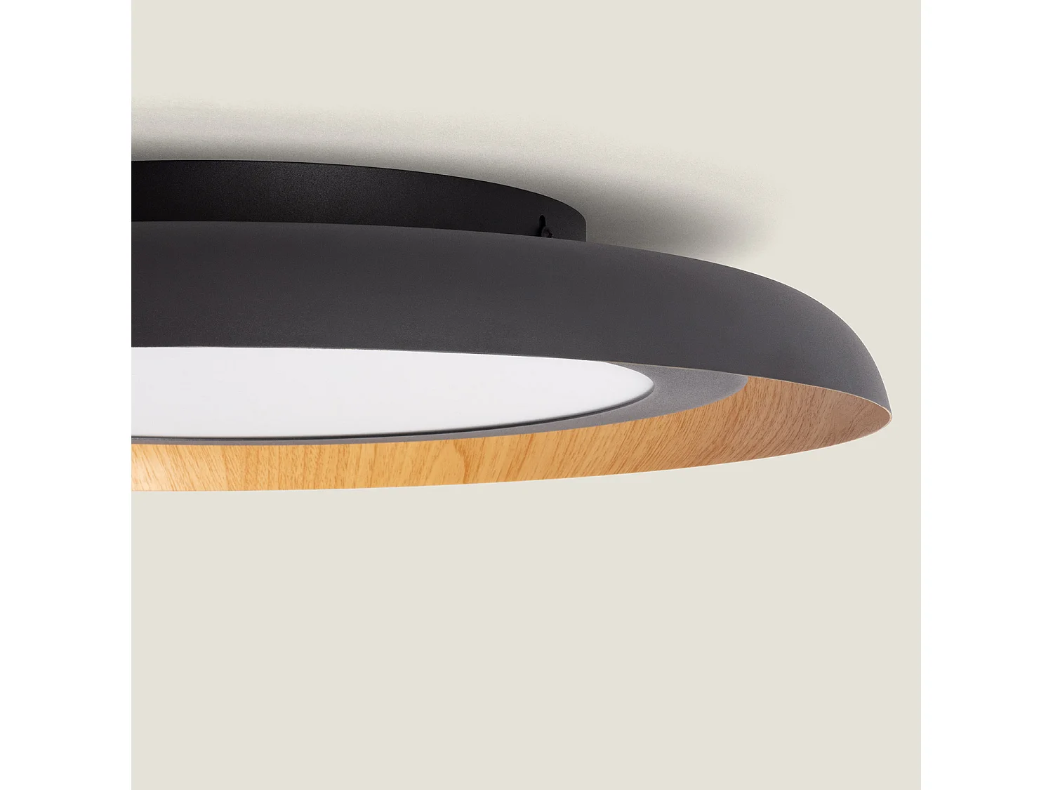 Plafoniera LED da 30 W in Acciaio Garter Nero Opaco
