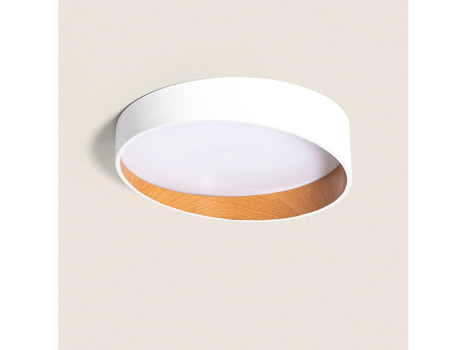 Plafonnier LED 28W Rond Ø400 mm CCT Sélectionnable Liam Blanc