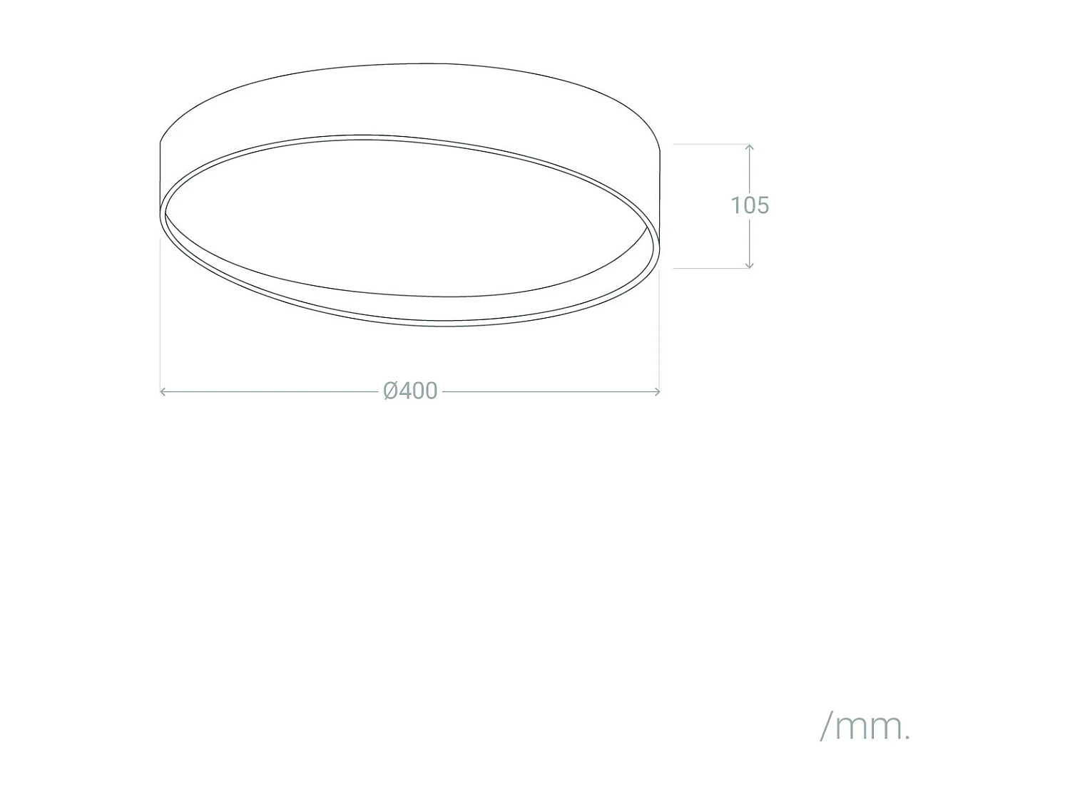 Plafoniera LED 28W Circolare Ø400 mm CCT Selezionabile Liam Bianco