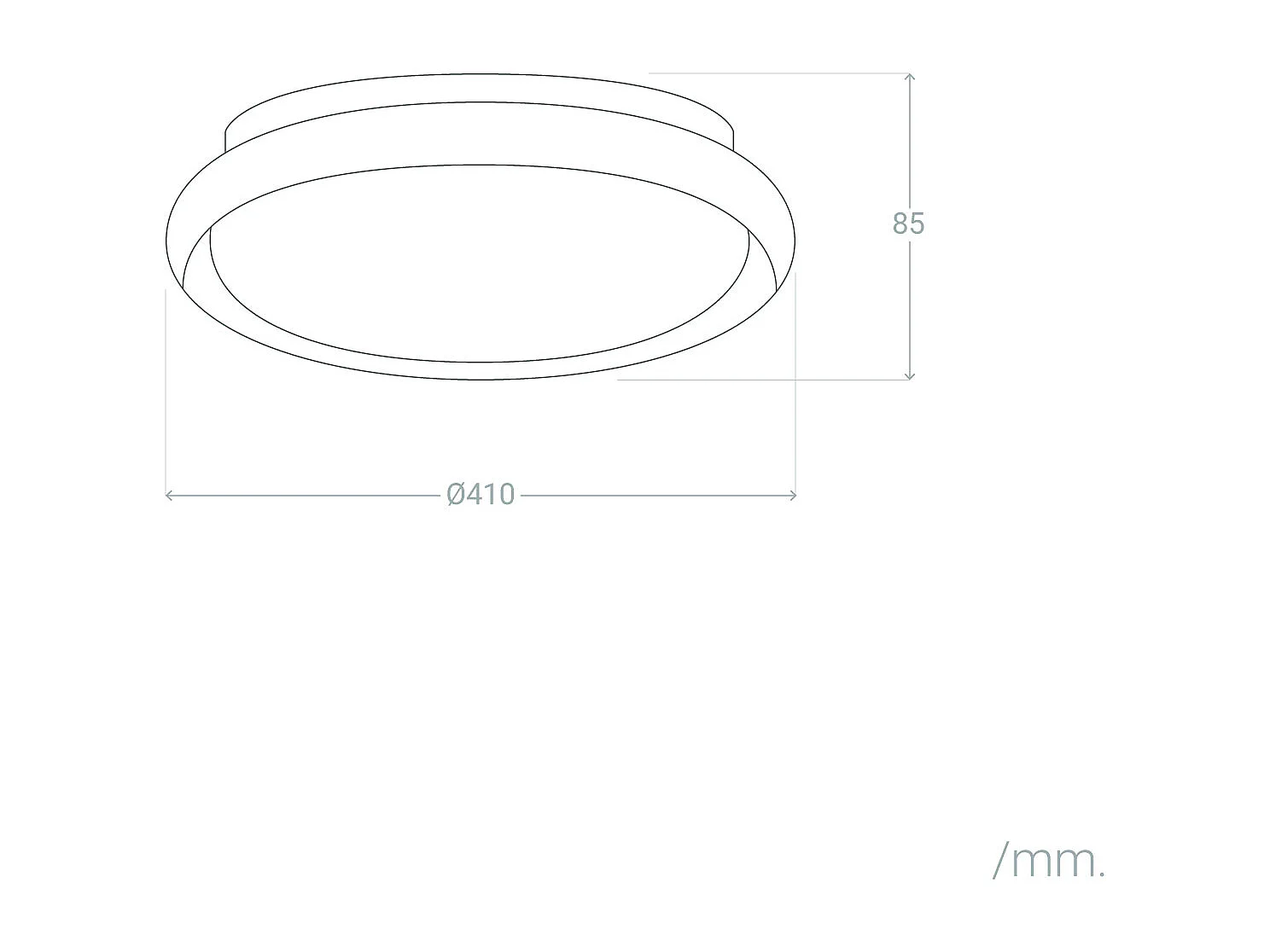 Plafonnier LED 28W Rond Ø410 mm CCT Sélectionnable Rayan Blanc