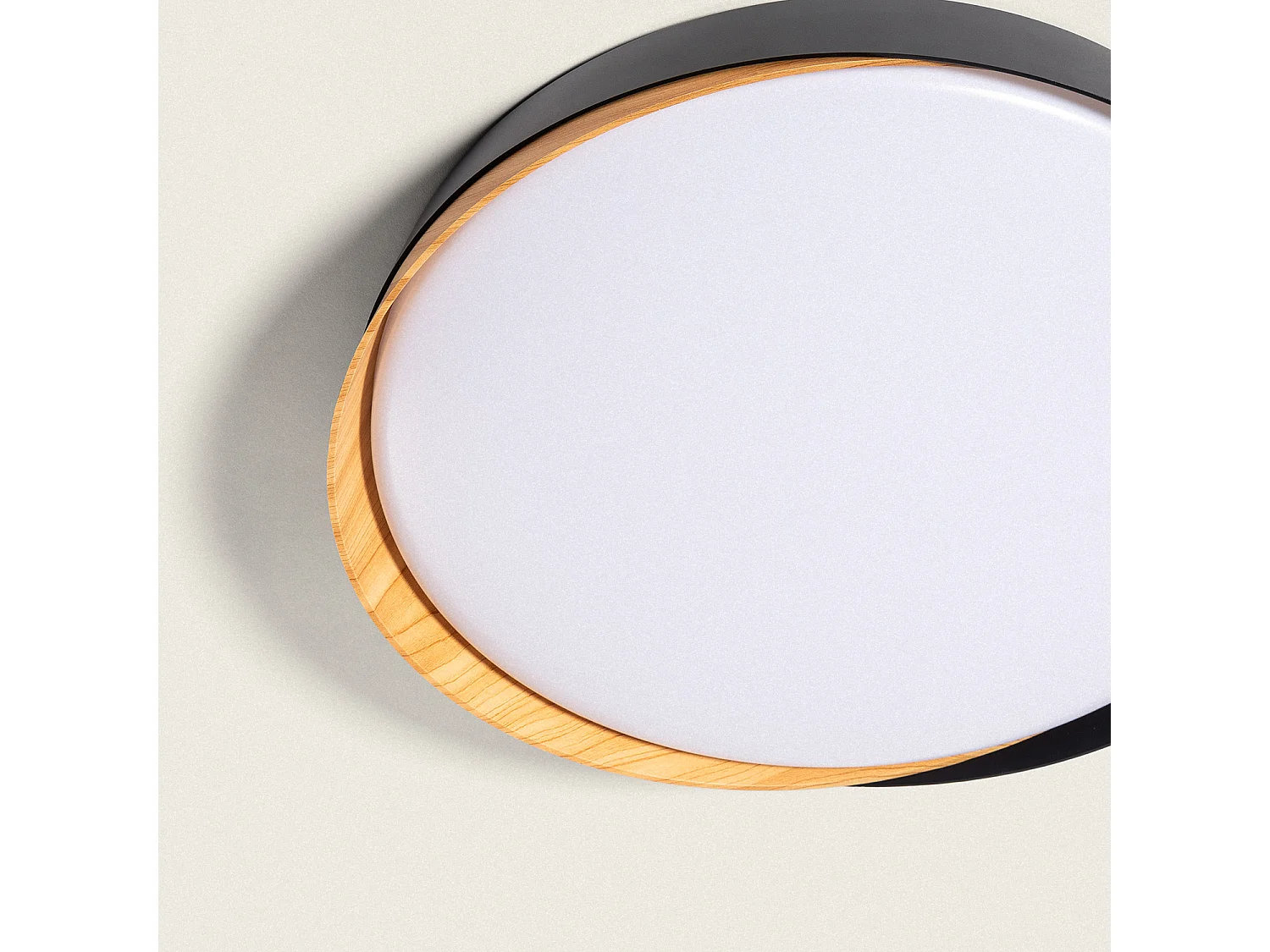 Plafonnier LED 28W Rond Ø420 mm CCT Sélectionnable Nil Noir