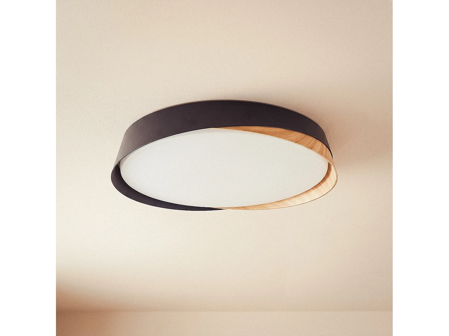 Plafón LED 28W Circular Ø420 mm CCT Seleccionable Nil Negro