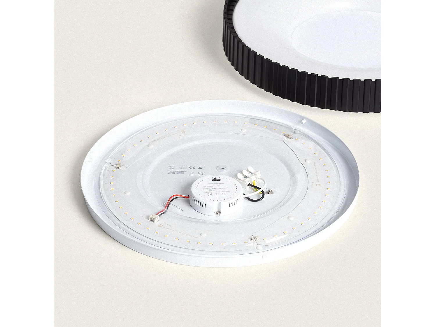 Plafón LED 24W Circular Metal CCT Seleccionable Guerin Negro