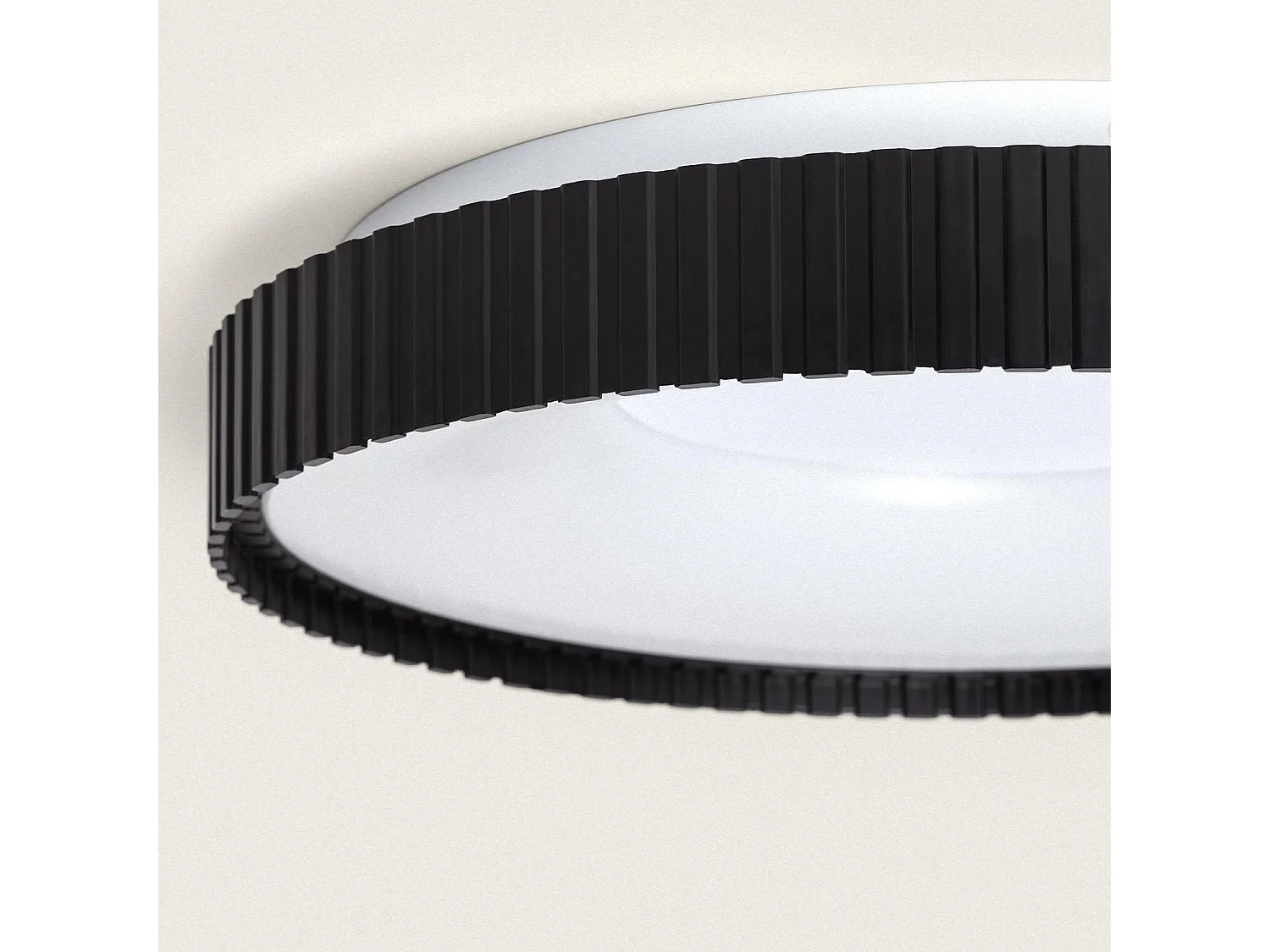 Plafonnier LED 24W Rond Métal CCT Sélectionnable Selectionnable Guerin Noir