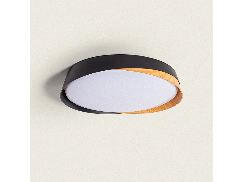 Plafonnier LED 28W Rond Ø420 mm CCT Sélectionnable Nil Blanc