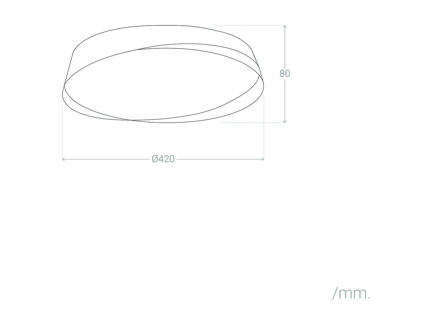 Plafonnier LED 28W Rond Ø420 mm CCT Sélectionnable Nil Blanc