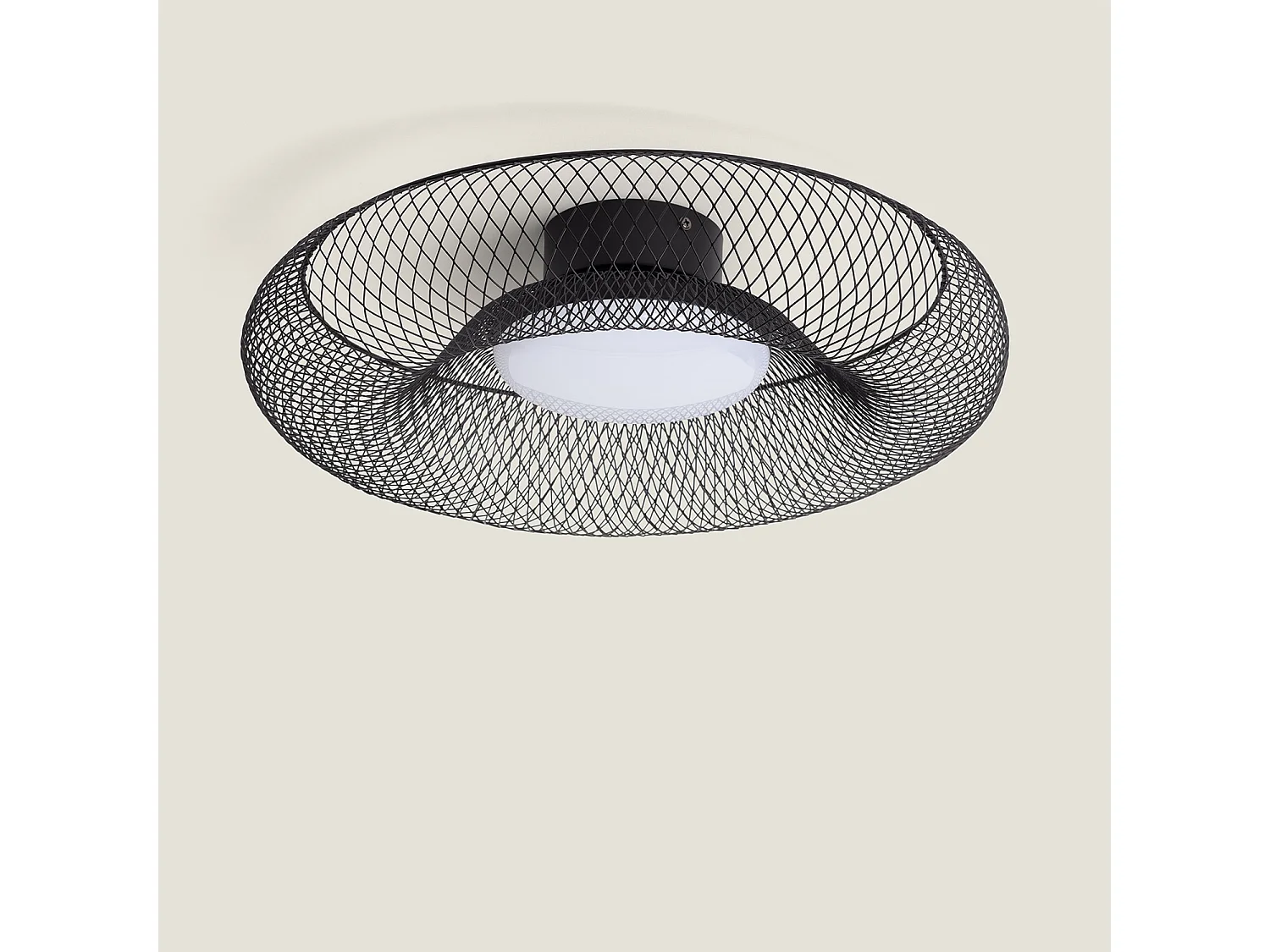 Plafonnier LED 18W Métal CCT Sélectionnable Zeiryn M Noir