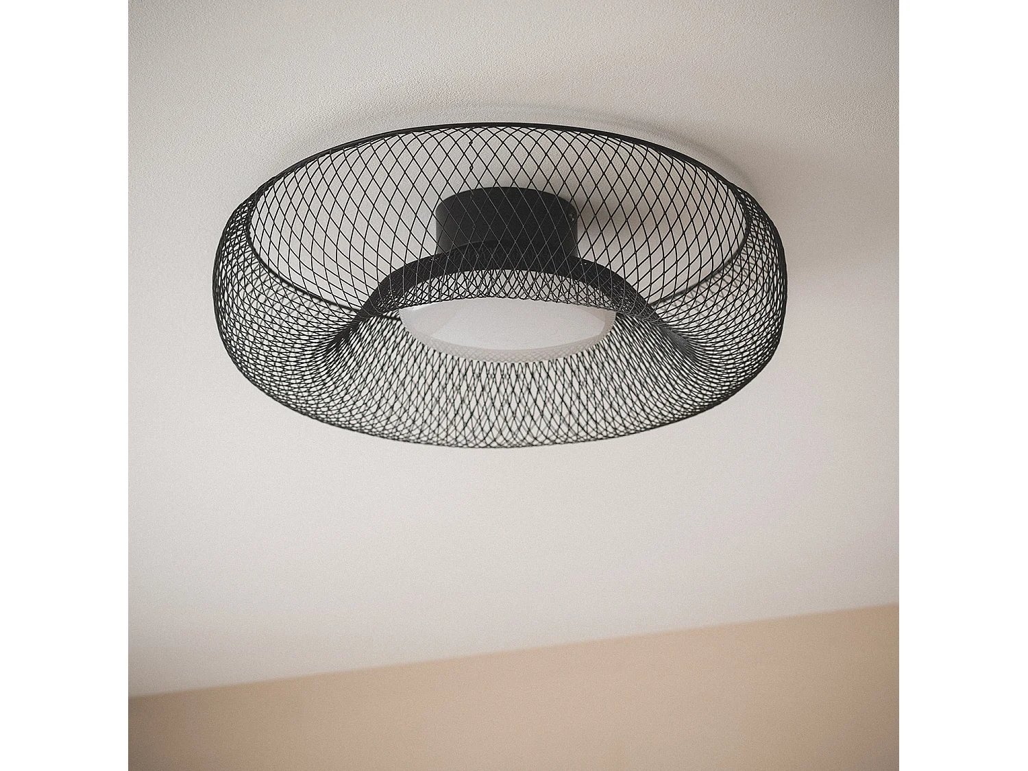 Plafonnier LED 18W Métal CCT Sélectionnable Zeiryn M Noir