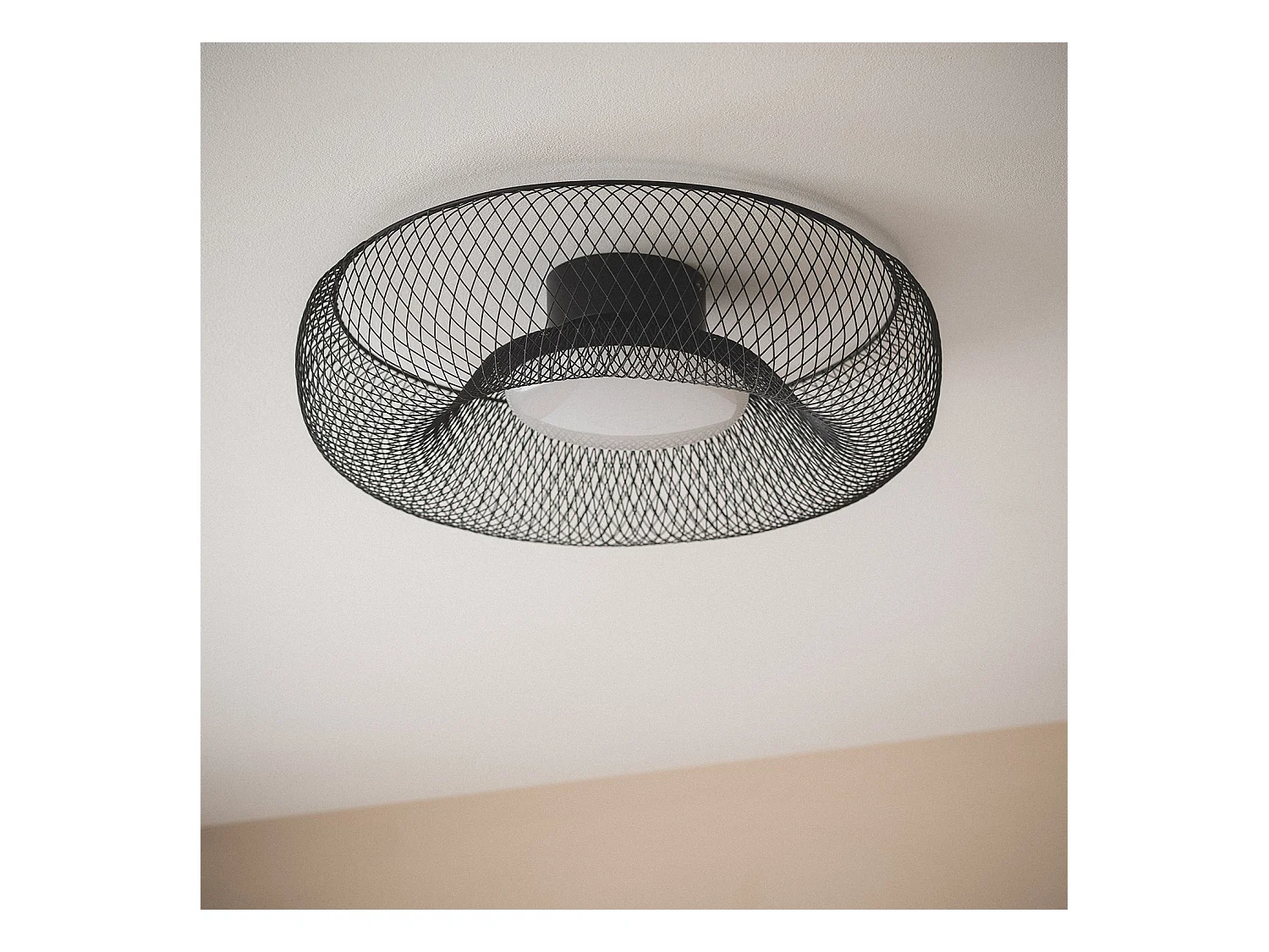 Plafonnier LED 18W Métal CCT Sélectionnable Zeiryn M Noir