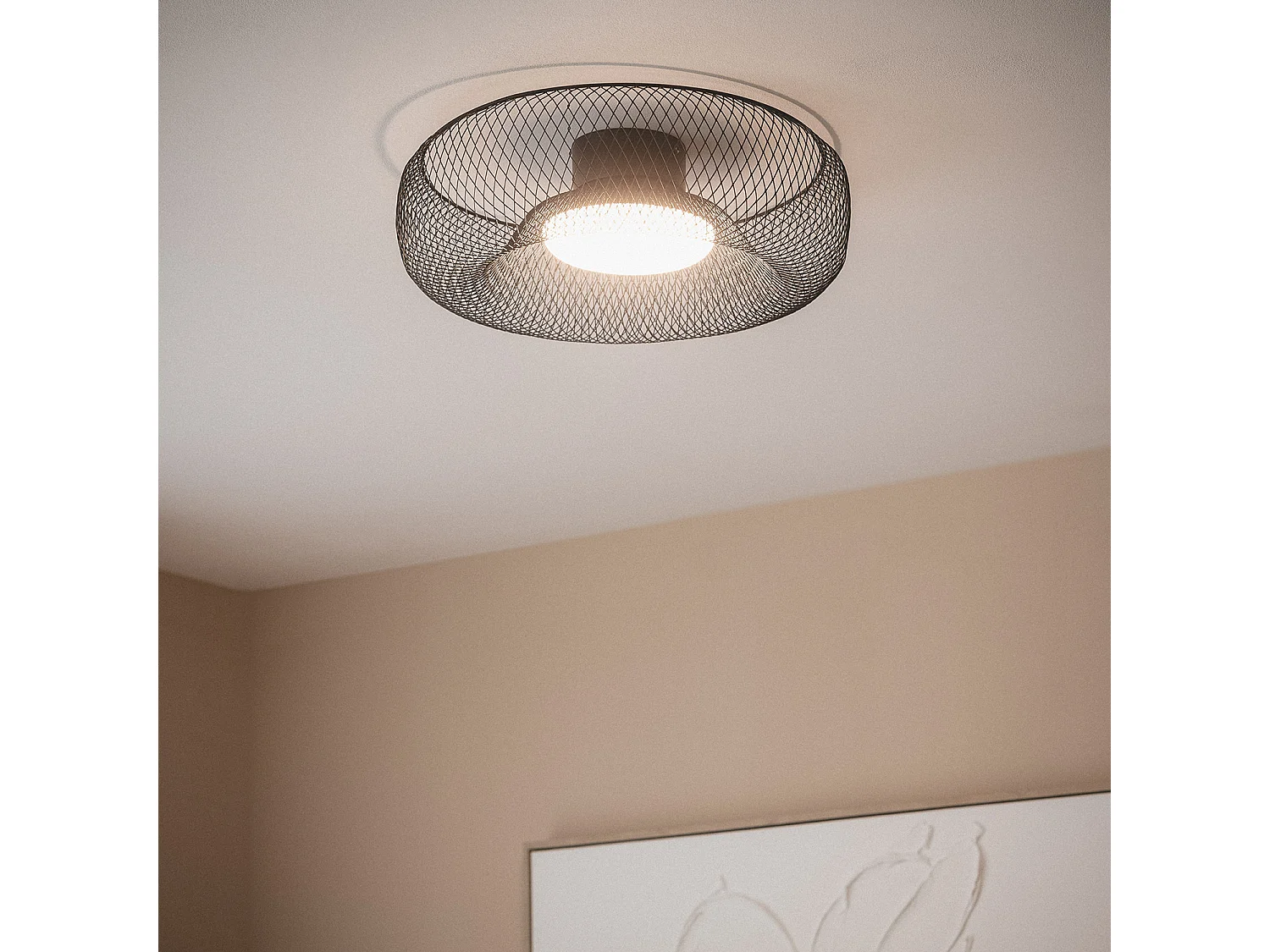 Plafonnier LED 18W Métal CCT Sélectionnable Zeiryn M Noir
