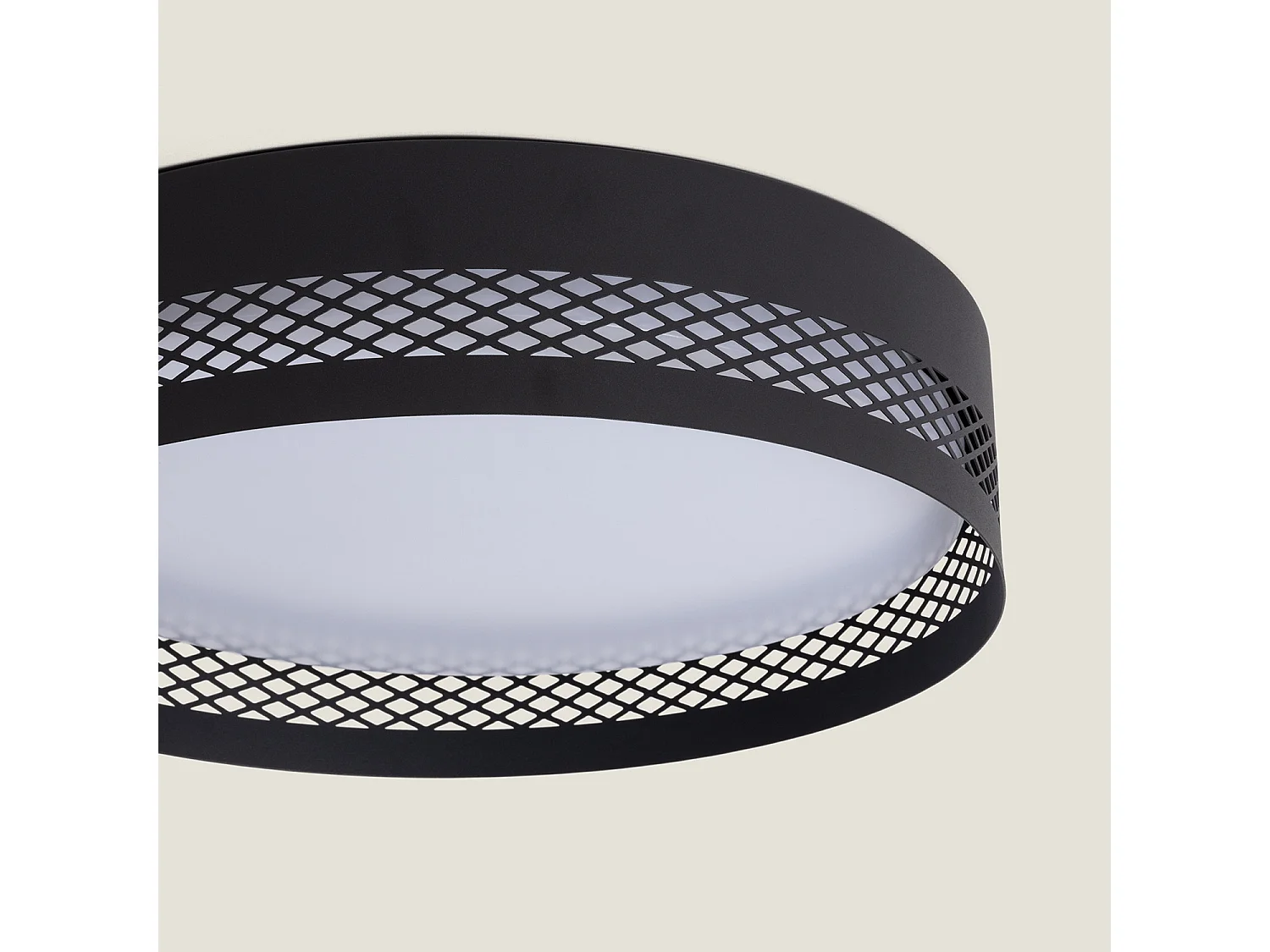 Plafón de Techo LED 30W Acero Saska S Negro Mate