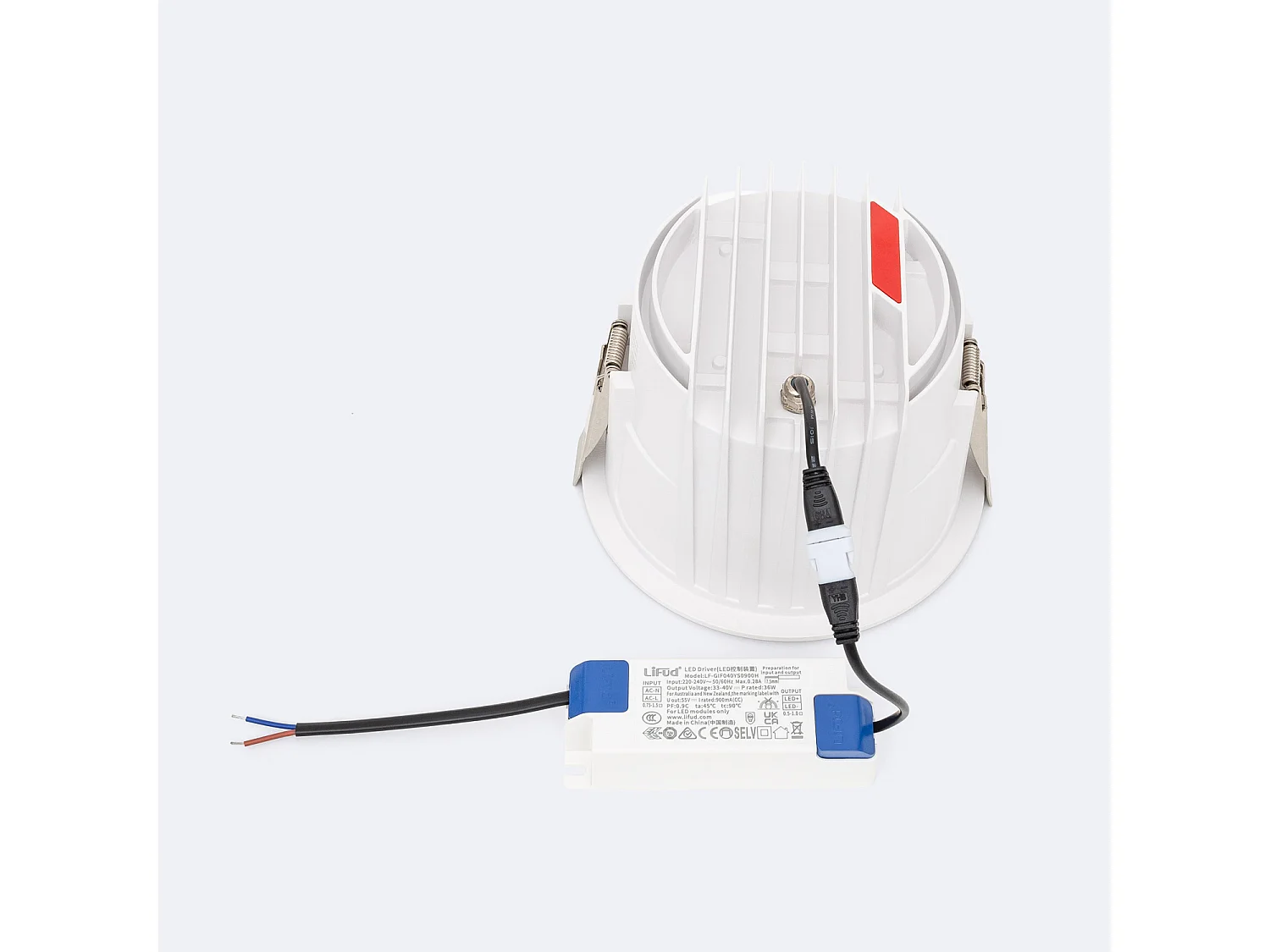 Downlight LED 25W Circolare HOTEL CRI90 Foro Ø145 mm LIFUD 5000K Bianco Freddo