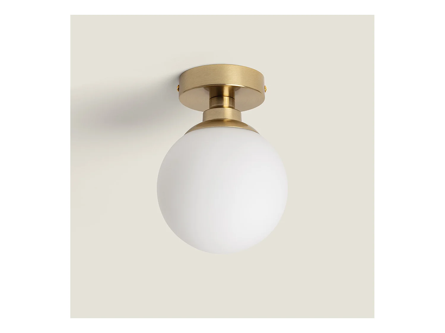 Plafonnier Métal et Verre Moonlight Brass 1 Spot Doré