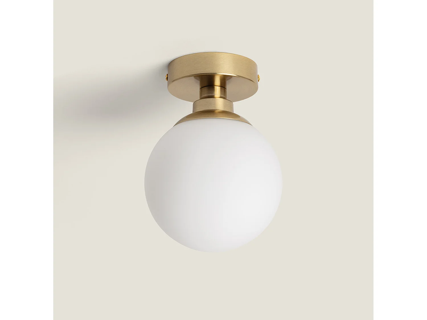 Plafonnier Métal et Verre Moonlight Brass 1 Spot Doré