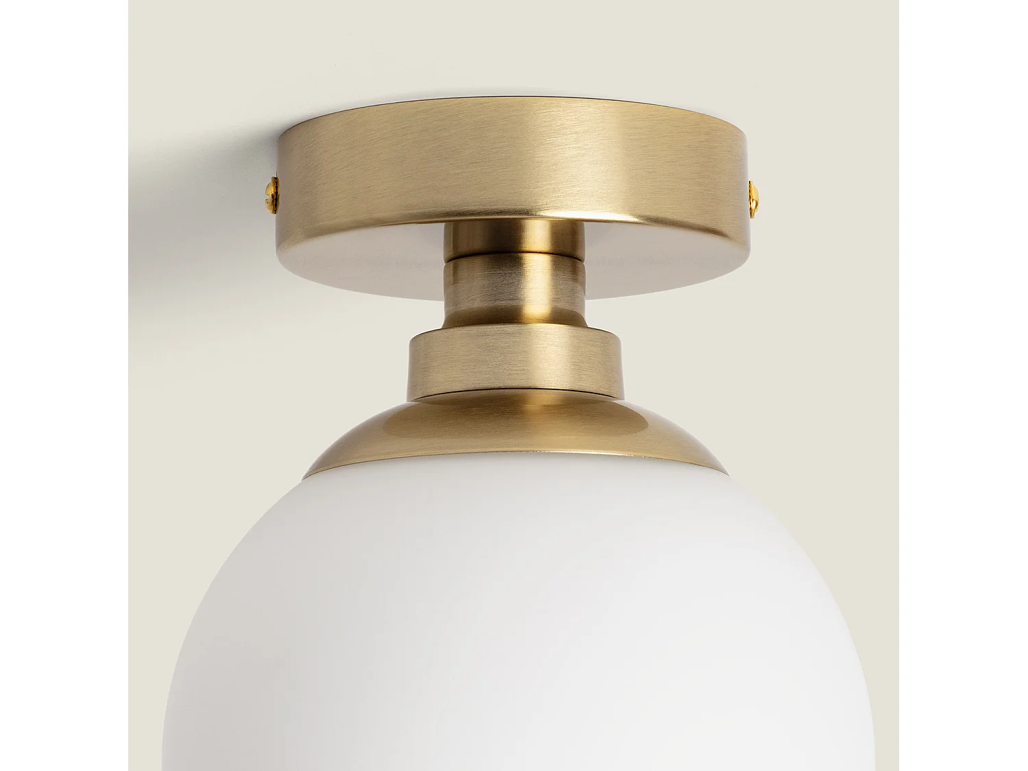 Plafonnier Métal et Verre Moonlight Brass 1 Spot Doré