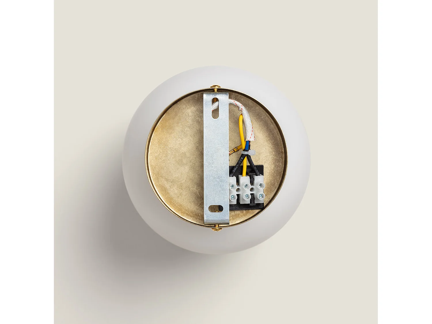 Plafonnier Métal et Verre Moonlight Brass 1 Spot Doré