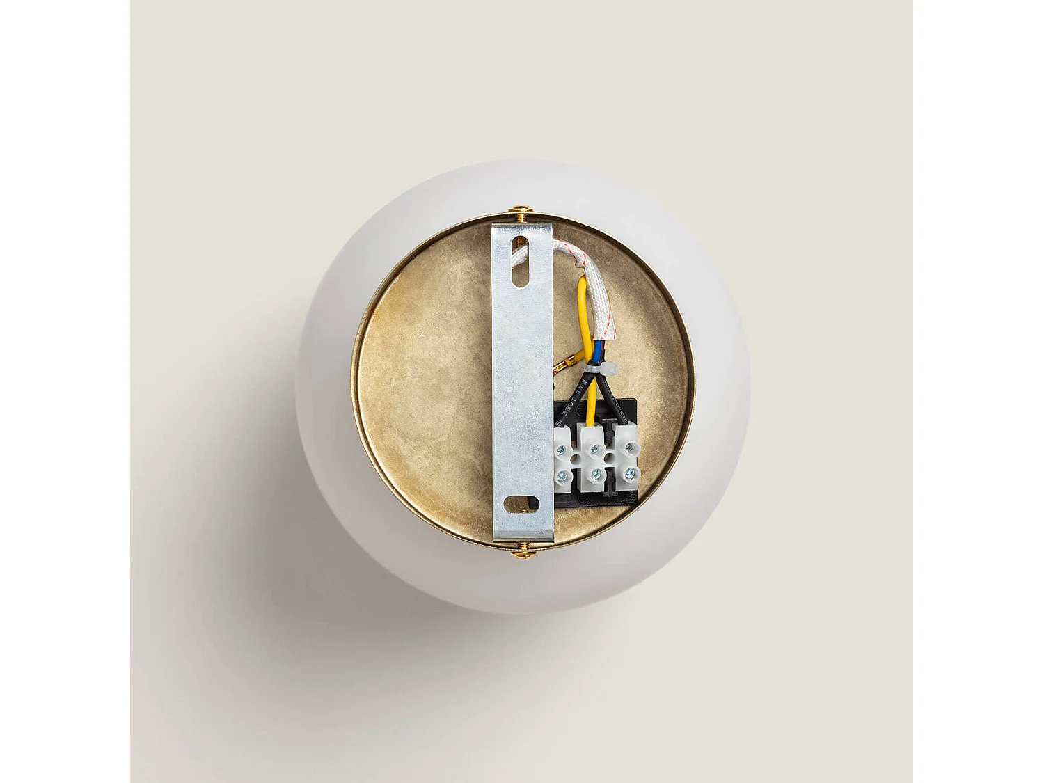 Plafonnier Métal et Verre Moonlight Brass 1 Spot Doré