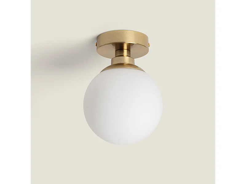 Lámpara de Techo Metal y Cristal Moonlight Brass 1 Foco Dorado