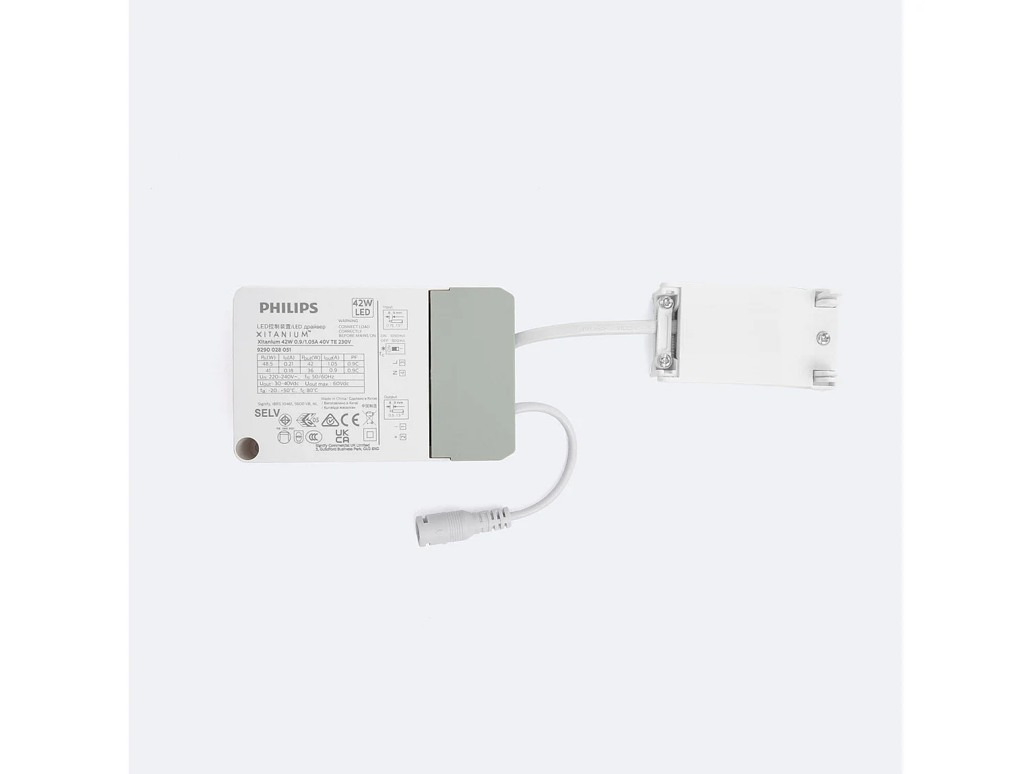Panel LED 60x60 cm 42W 4000 lm Regulable  con Caja de Conexiones Rápidas y Cable de Seguridad 4000K Regulable TRIAC Individual Blanco Neutro