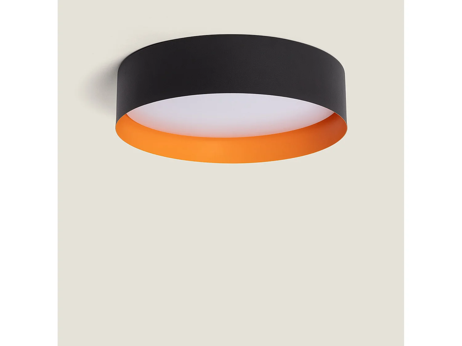 Plafón de Techo LED 30W Metal Talagapa S Ø400 mm Negro