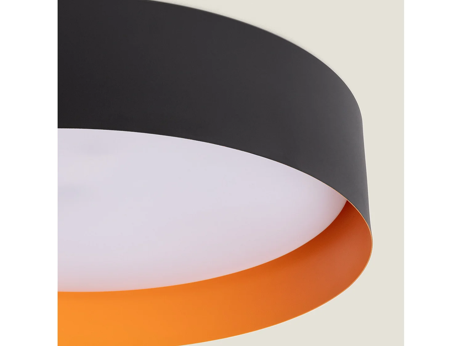 Plafón de Techo LED 30W Metal Talagapa S Ø400 mm Negro