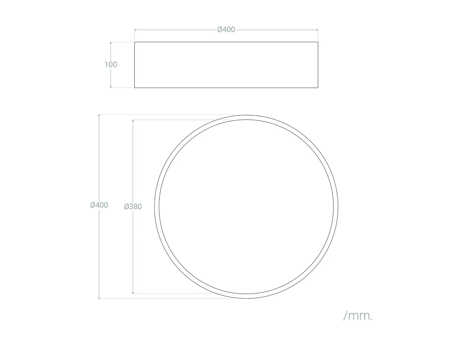 Plafón de Techo LED 30W Metal Talagapa S Ø400 mm Negro