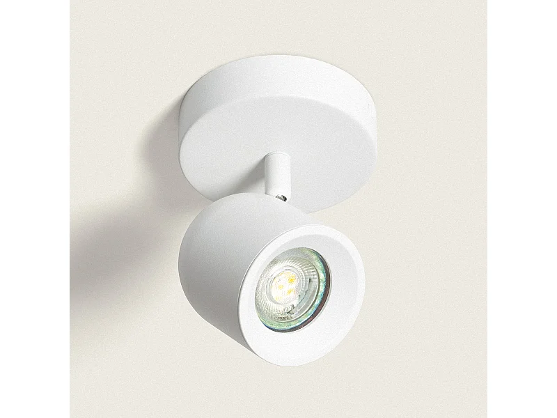 Faretto Orientabile Alluminio Caleb 1 Faretto Bianco