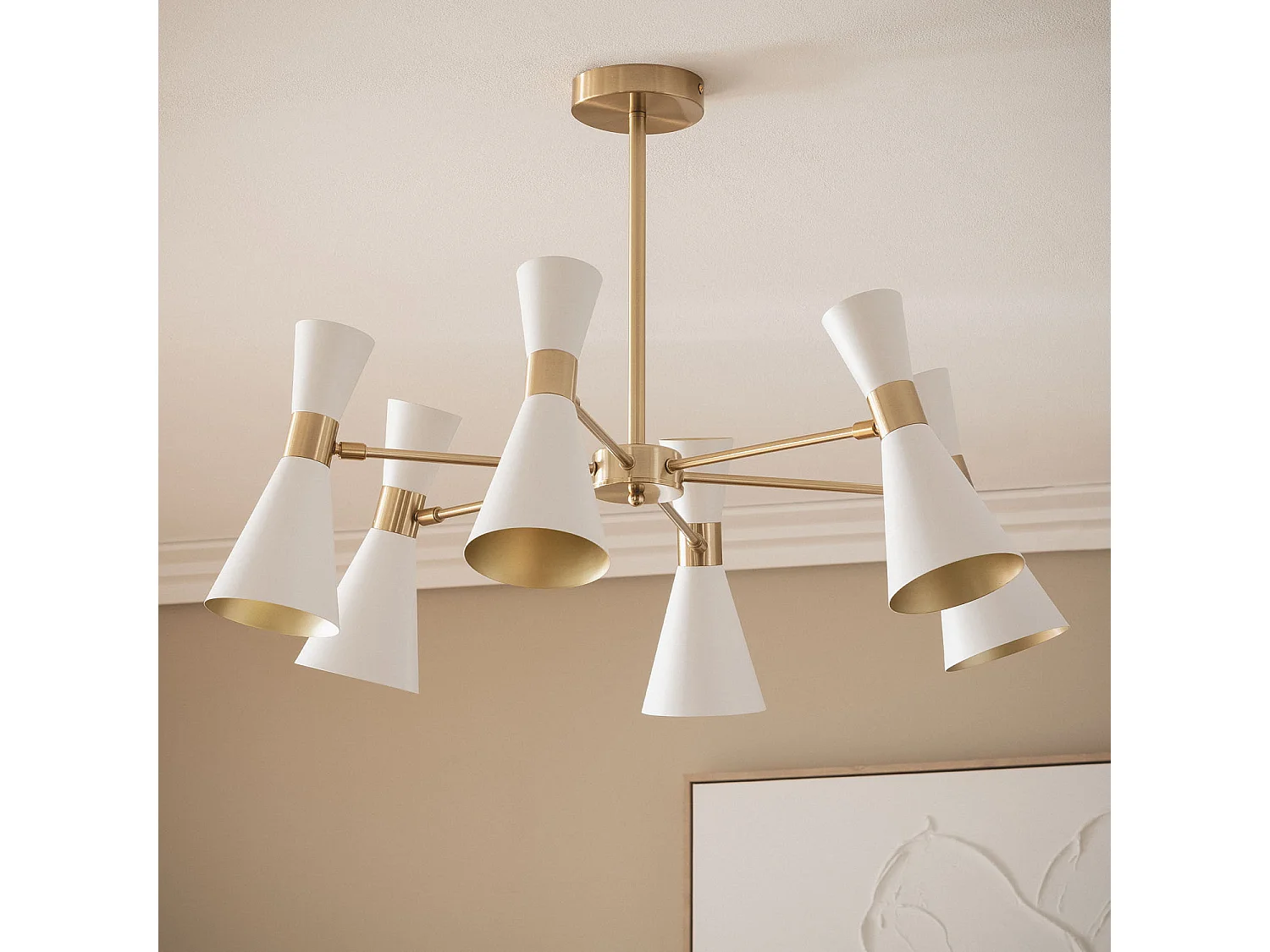 Plafonnier Aluminium 6 Spots Jigger  Blanc