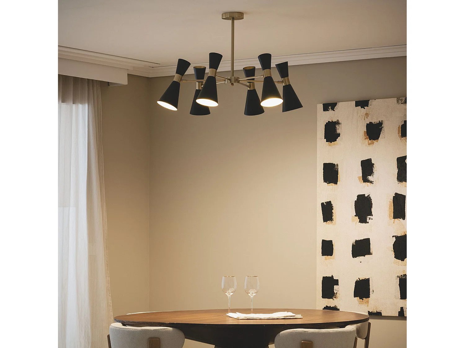 Plafonnier Aluminium 6 Spots Jigger  Blanc