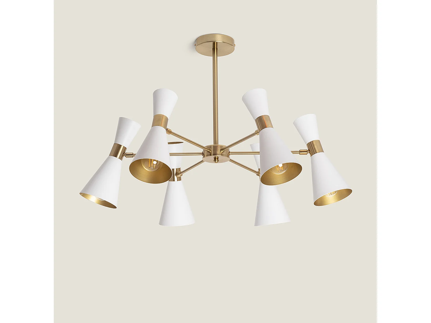 Plafonnier Aluminium 6 Spots Jigger  Blanc