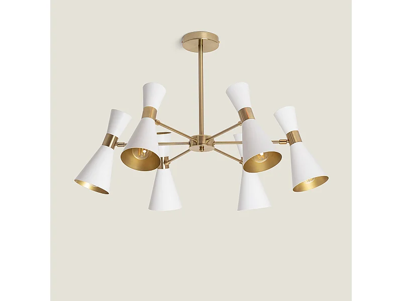 Plafonnier Aluminium 6 Spots Jigger  Blanc