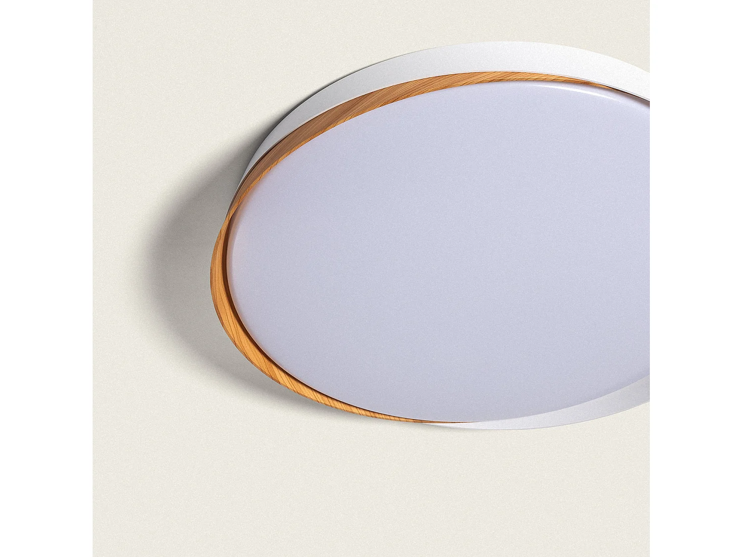 Plafonnier LED 36W Rond Ø520 mm CCT Sélectionnable Nil Blanc