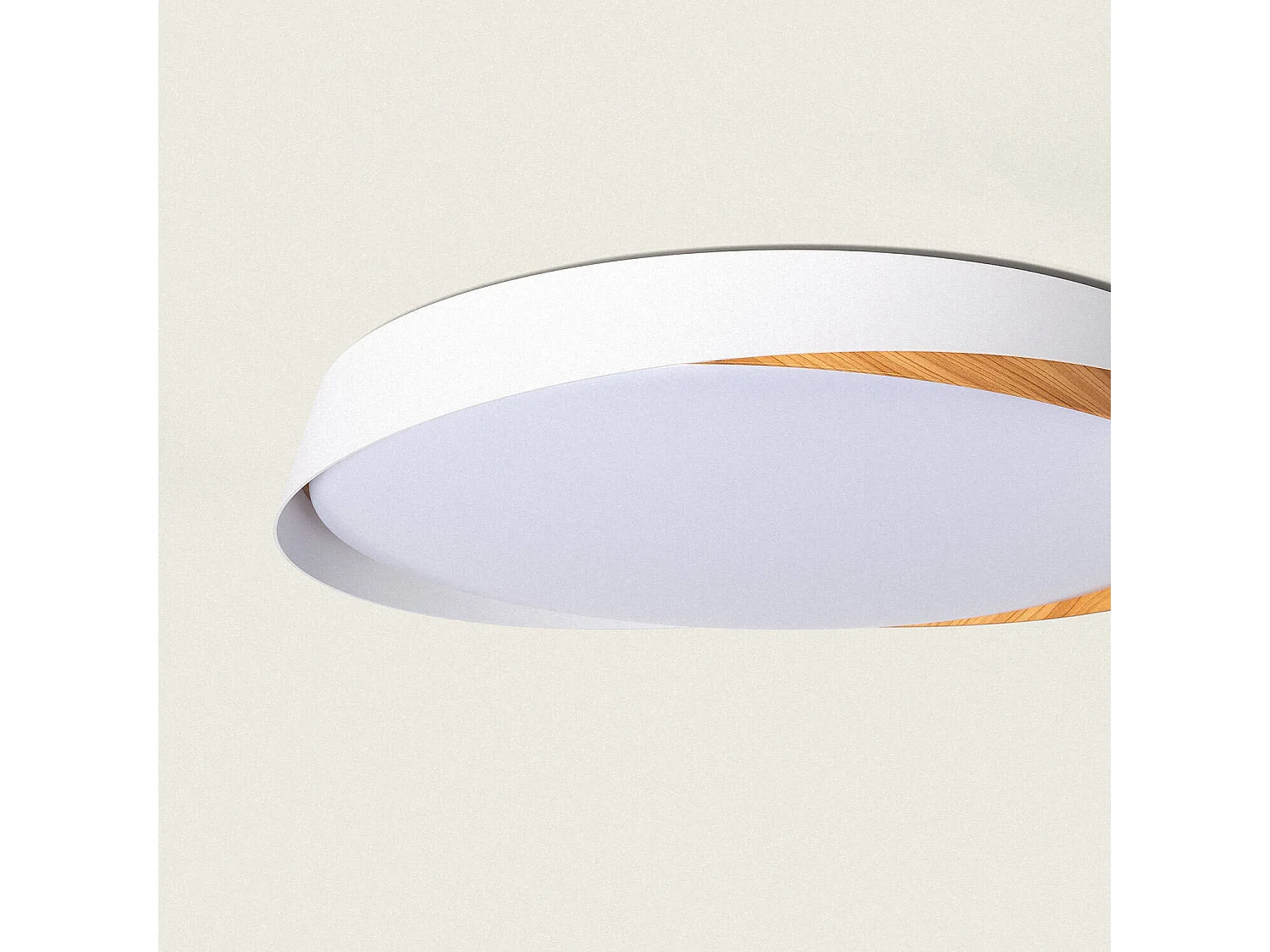 Plafonnier LED 36W Rond Ø520 mm CCT Sélectionnable Nil Blanc