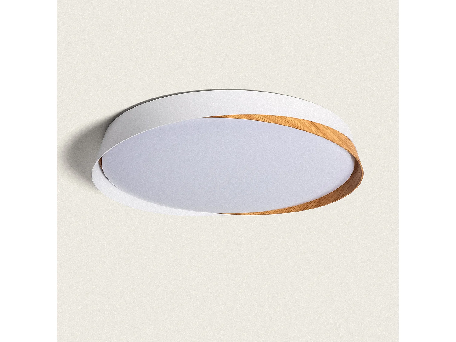 Plafonnier LED 36W Rond Ø520 mm CCT Sélectionnable Nil Blanc