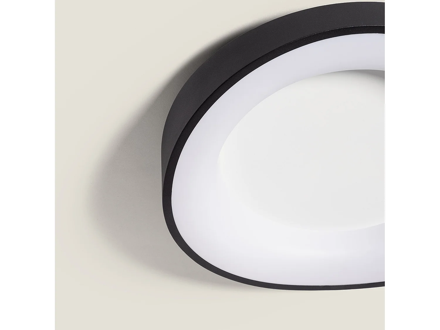 Plafonnier LED 17W Rond Ø400 mm CCT Sélectionnable Unay Noir